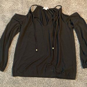 Michael Kors Cold Shoulder black shirt size medium